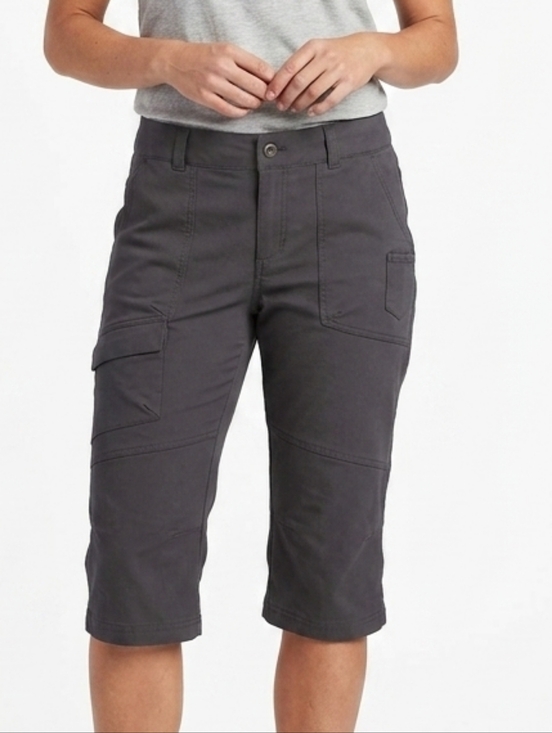 Columbia Pants - Columbia Saturday Trail II Women's 16 Cargo Capri Pants Dark Gray Omni-Shield